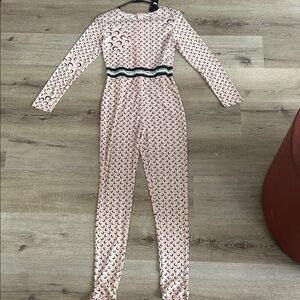 Elegant Pink Patterned Jumpsuit
